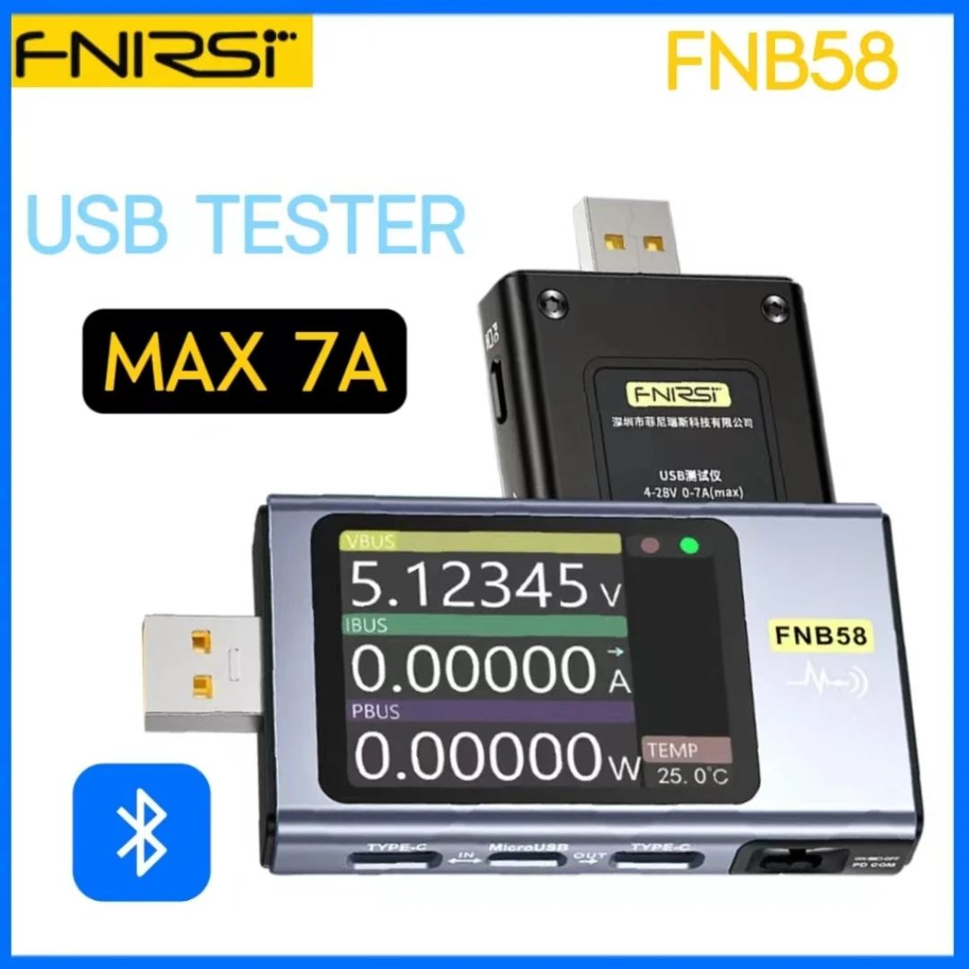  FNIRSI FNB58 Tester Voltmeter Ammeter USB Test Meter Power Supply Loss Detection Equipment Power Supply PD Trigger Detection 