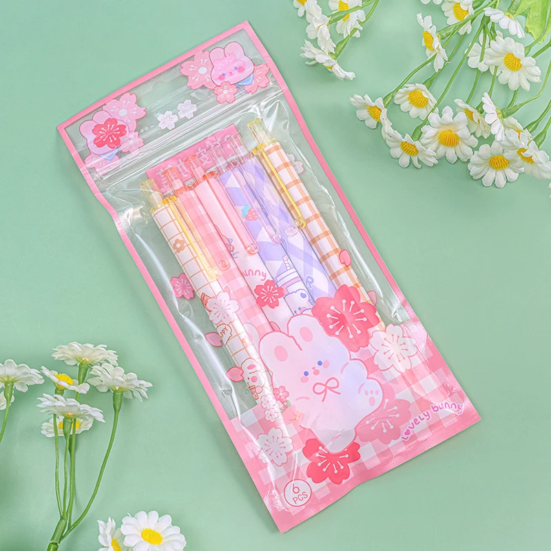 Gel Stylos WG Kawaii Presse Cute Stylo Ensemble Créatif Japonais Coréen  Papeterie Coréen Accessoires Fournitures Scolaires Du 13,43 €