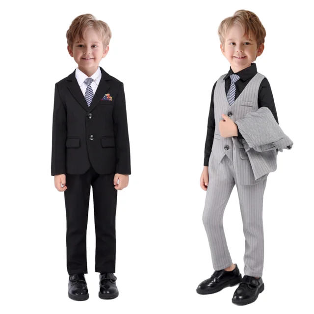 Classic Big Boys Top Quality Wedding Suit Teenager Kid Formal Tuxedo Bowtie Dress Children Blazer Party Performance Costume