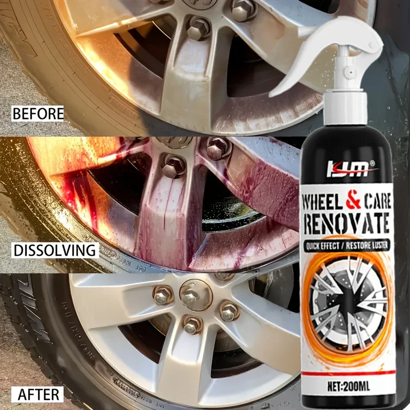 Rim cleaning spray | Multi-purpose wheel and rim iron remover | Easy-to-use trigger nozzle | Suitable for all vehicle types |