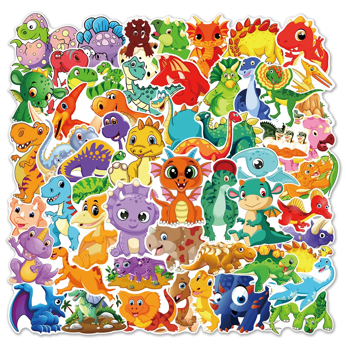 60Pcs Cute Mushroom Critters Card Stationery Sticker Cartoon Deco DIY School Supplies Book Laptop Scrapbook Stickers Aesthetic