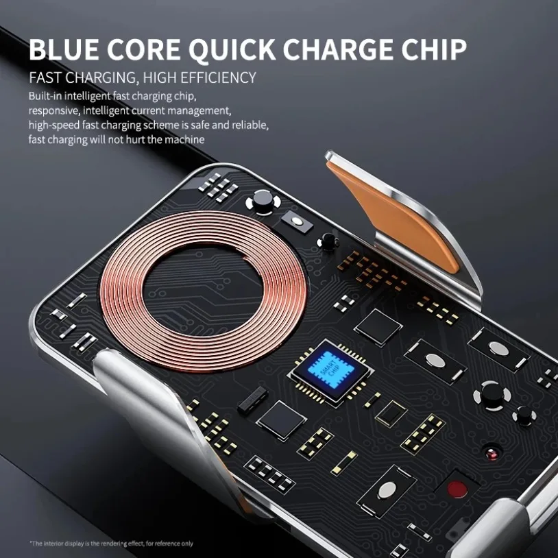 VIKEFON Car Wireless Charger Magnetic Auto Car Mount Phone Holder For iPhone 17-12 Samsung Infrared Induction 15W Fast Charging