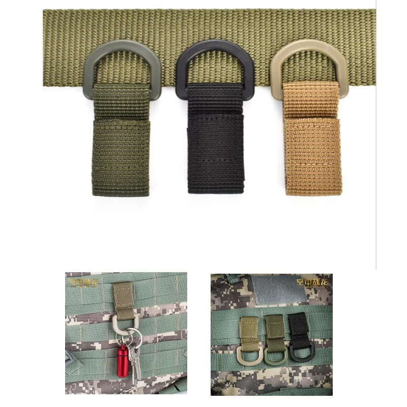 

30Pc Tactical Multifunction Nylon Molle Webbing Belt D-Ring Carabiner Magic tape Hanging Keychain Backpack Hook molle buckle