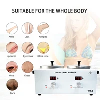 Electric Double Pot Wax Warmer Wax Heater Warmer with LED Display Skin Hair Removal Adjustable Temperature For Beauty Salon Home 3