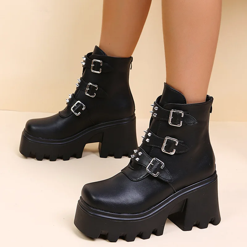 

Women's Platform Boots 2023 Winter New Warm Non-slip Sport Snow Boots Designer Fashion Ankle Boots Gladiator Motorcycle Boots