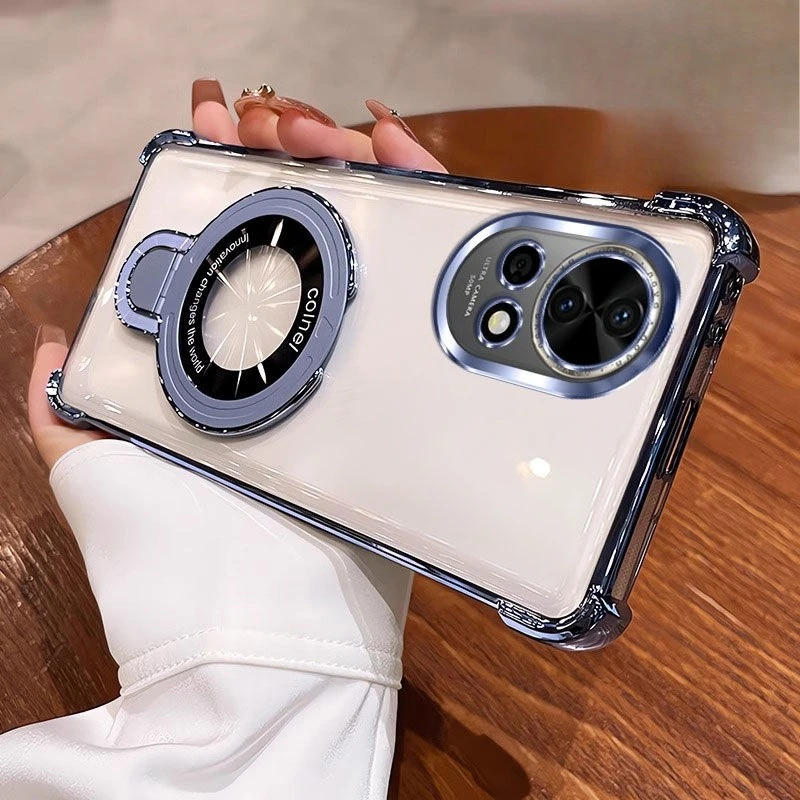 Shockproof Magnetic Bracket Magsafe Silicone Case