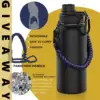 32oz/ 1L Stainless Steel Insulated Water Bottle,Cycling Bottles Double Walled Vacuum Insulated Water Bottles for Gym Travel 6