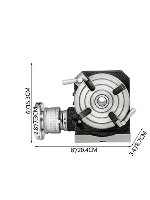 SIHAO 4/6 Zoll Horizontaler Vertikaler Drehtisch MT-2 4-Schlitz mit Indexier- und Teilungsplatten-Set Professionelles Zubehör für Fräsmaschinen – Detail 12