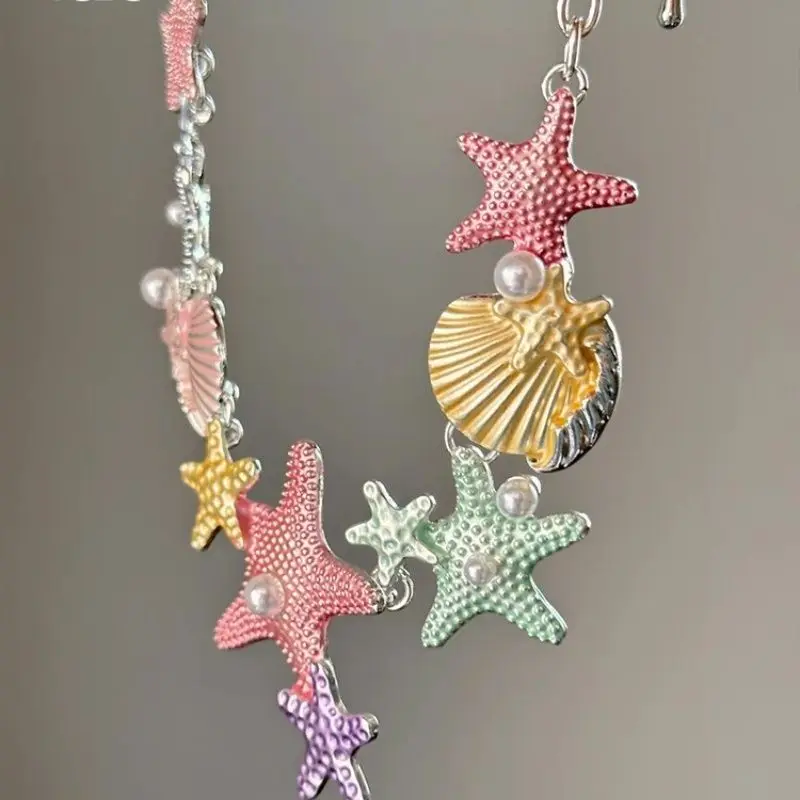 Shell Starfish Necklace Butterfly Ornaments natural shell ornaments resin starfish ornaments