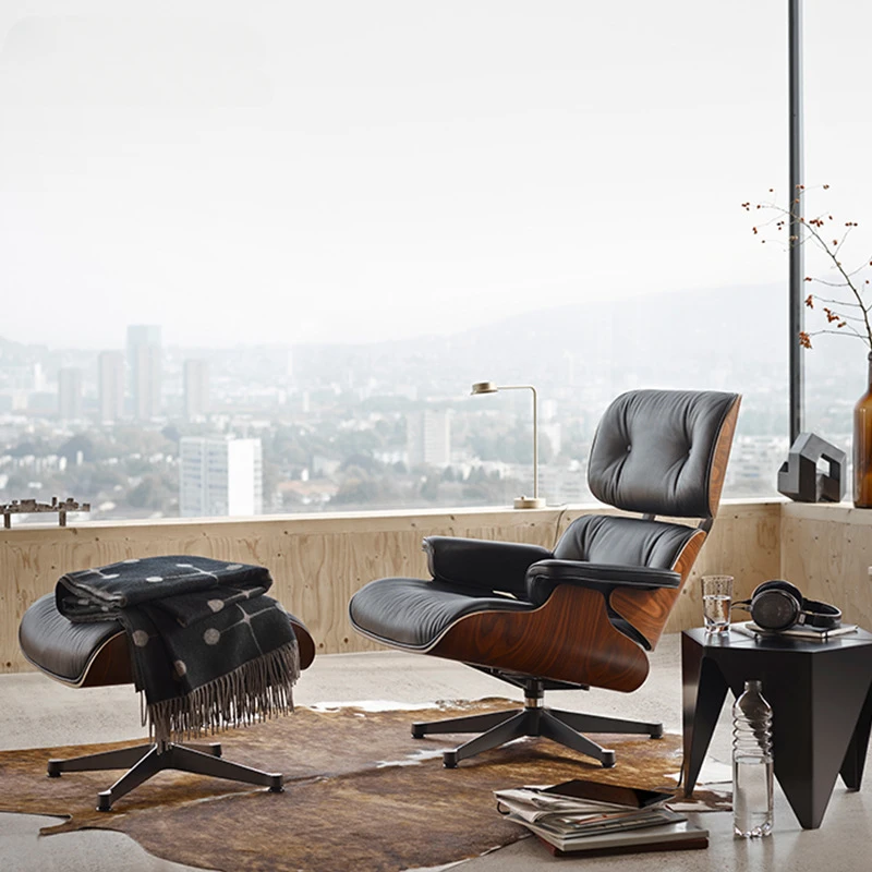 Leather Design Chairs Living Room Back Rest Creative European Bedroom Chair Hotel Industrial Fauteuil Salon Nordic Furniture