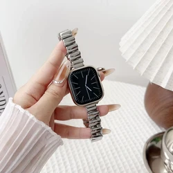 Elegant Metal Strap for Apple Watch - Women's Bracelet - Style Watchband (Silver)