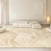 Cream Abstract Striped Carpet Beige Creative Art Living Room Decorative Carpets Luxury Bedroom Bedside Rug Sofa Easy Clean Rugs 3