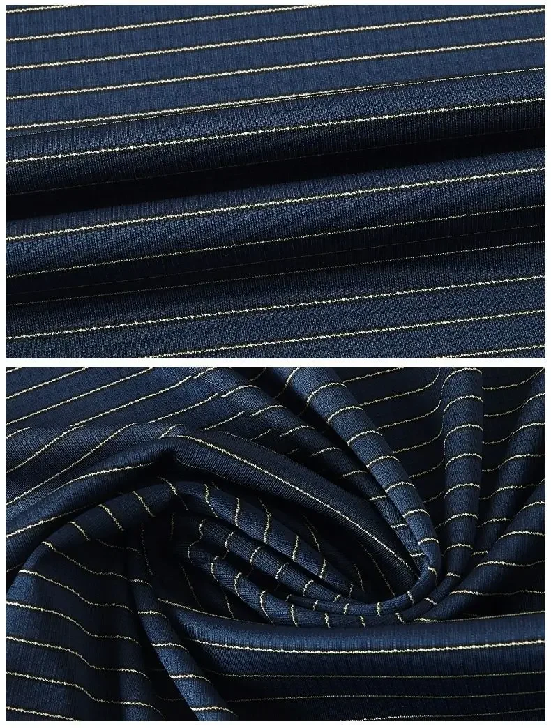 Dad's Top Summer Ice Silk Men's Thin Versatile Breathable Striped POLO Shirt Dad's Casual Short-sleeved Top 24 S6bb55a29a4a94d9b8a78e470cb95dc4c5