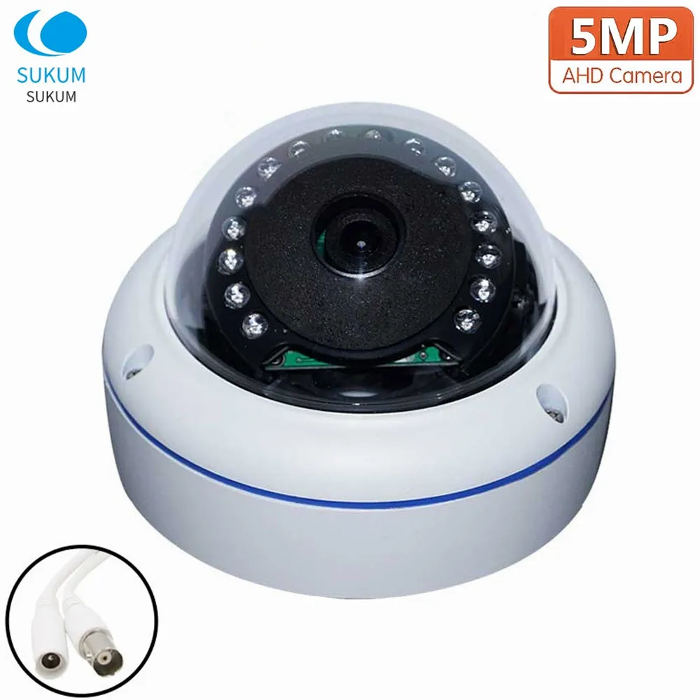 5MP AHD Indoor Home Camera 180 Degree Fisheye Lens Metal Dome Security Analog Camera With OSD Menu