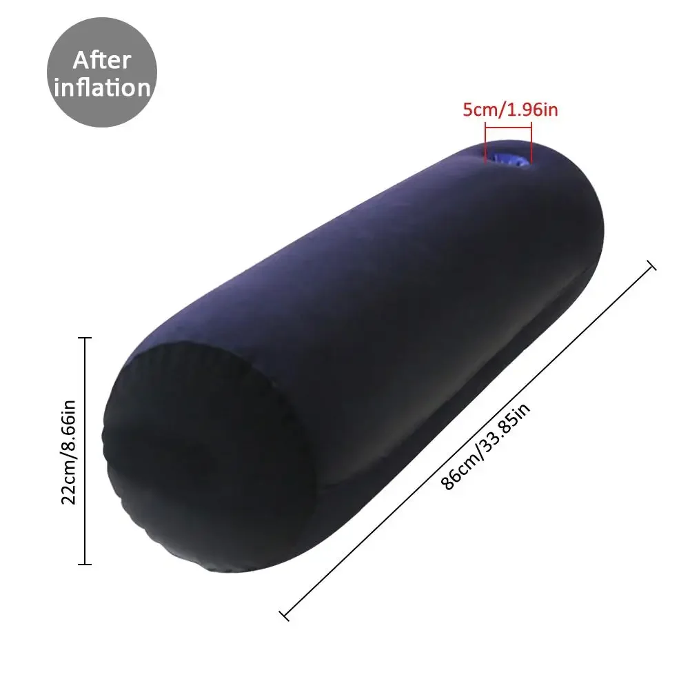 Inflatable Leg Pillow Elevates Legs and Feet Inflatable Multi-functional Bolster Pillow PVC and Flocking Waist Pillow 6