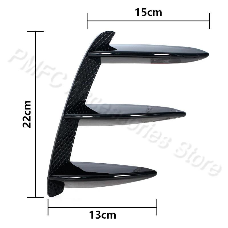 Car Bumper Spoiler PMFC For Mercedes For Benz W176 A200 A250 A260 A45 AMG 1Pair Car Black Carbon Pattern Rear Bumper Splitter Spoilers Canard