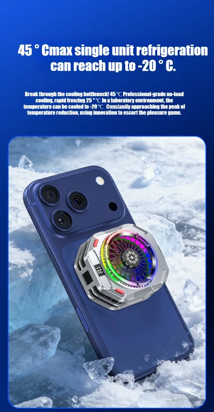 TH28 Semiconductor Phone Cooler 15V/2A High Powerful Cooling Radiator Multi Gears Adjustable Temperature Control With_voghion.com