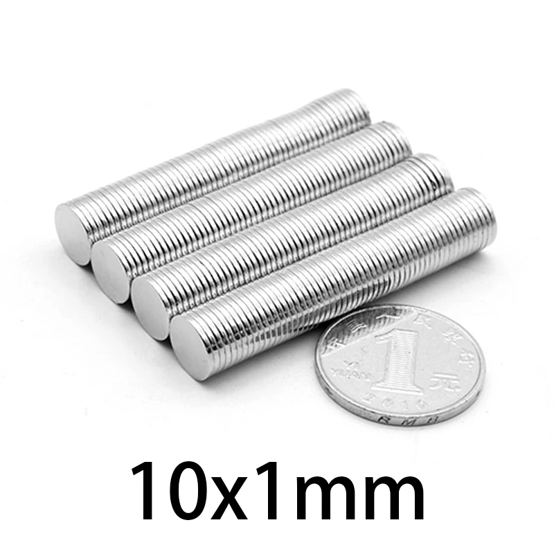 10x1mm Thin Neodymium Strong Magnet 10mmx1mm Permanent Magnet 10*1mm Powerful Magnetic Round 10*1 round magnets neodymium magnets