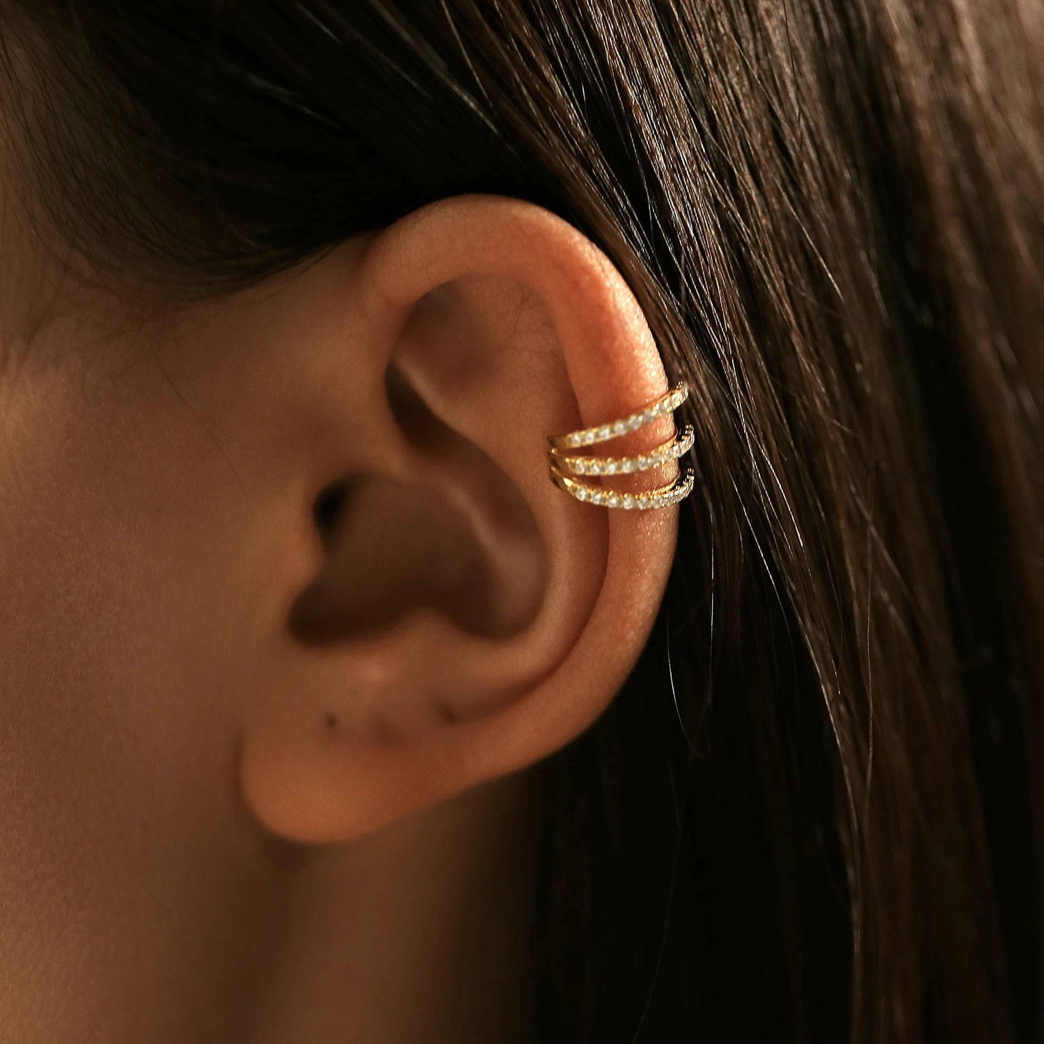 2PCS Simple Earcuff Clip on Earrings for Girl CZ Ear Cuff Non Pierced Earring No Without Hole For Women Cartilage Earrings Stack - 36
