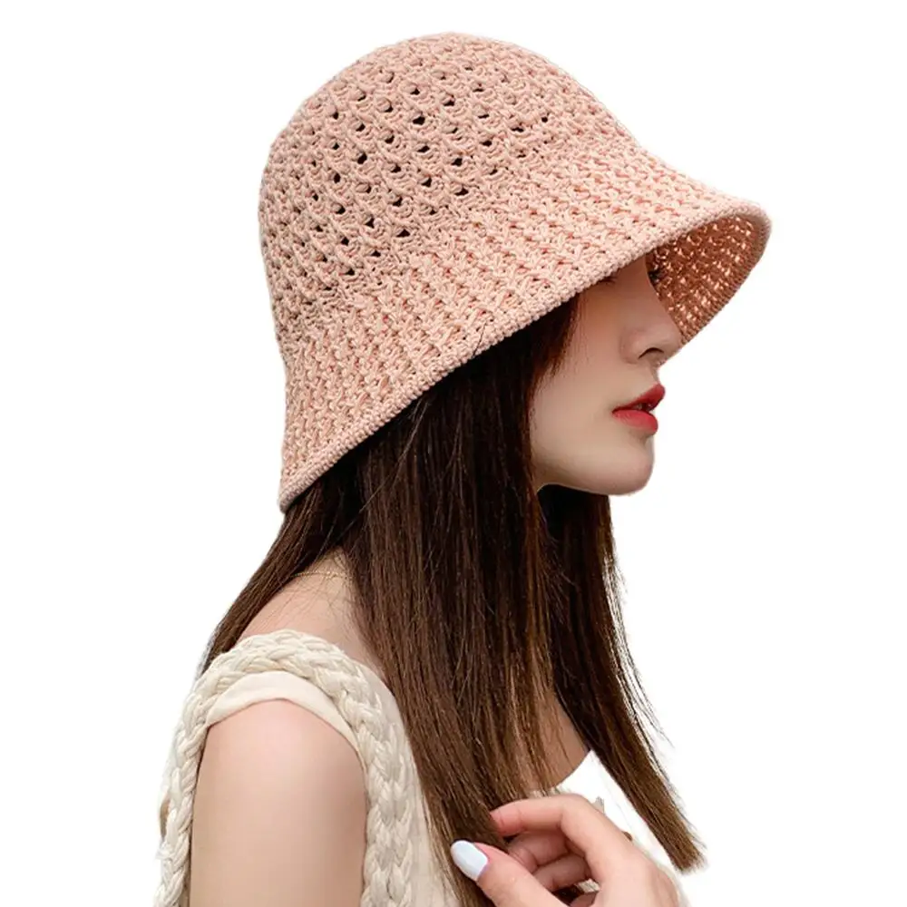 2022 New Hollow Sunshade Hat Women Woven Straw Hats Lady Summer