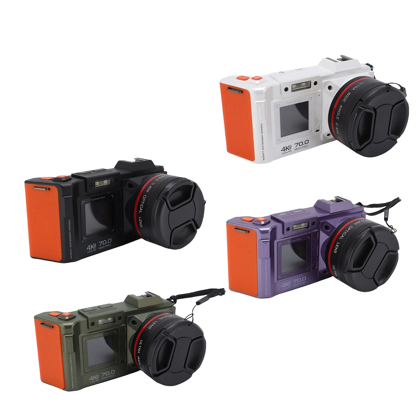 Digital Camera 4K 70MP 50X Zoom Auto Focus Wide Angle F1.8 DSLR Camera With Double Screen Flash for Travel 4K Digital Camera