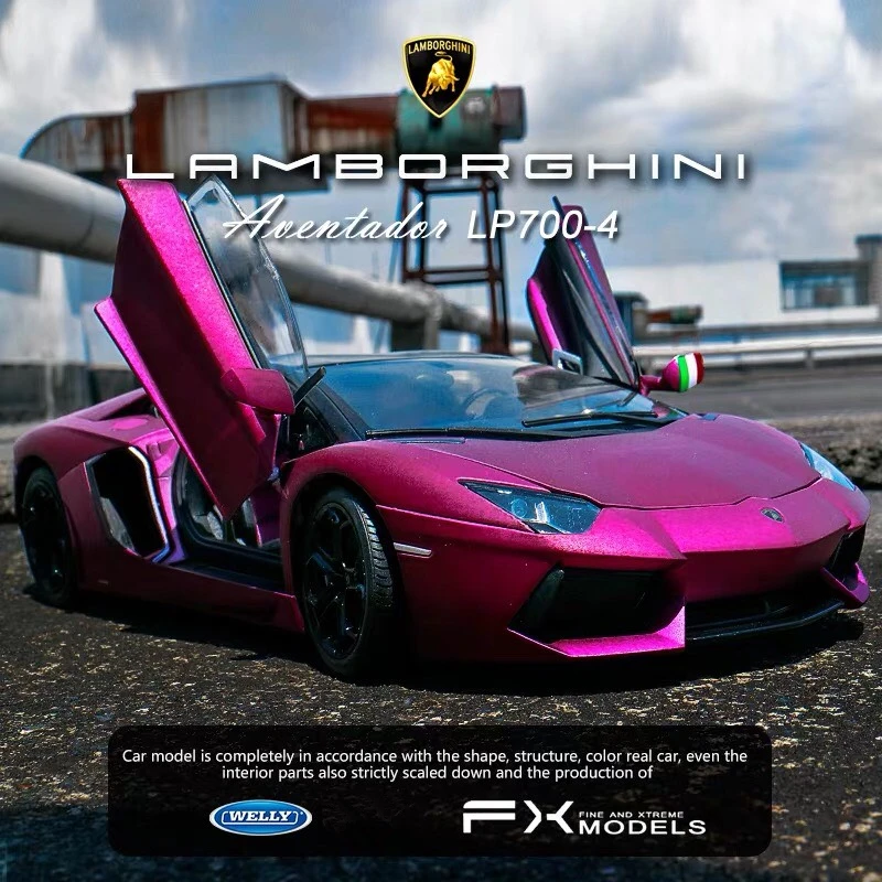 

WELLY 1:24 Lamborghini Aventador LP700-4 Alloy Racing Car Model Diecast Metal Sports Car Vehicles Model Simulation Kids Toy Gift