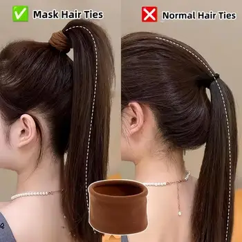 20 elastici per capelli neri da donna – Spessi, senza cuciture, antiscivolo, morbidi e resistenti, per tutti i tipi