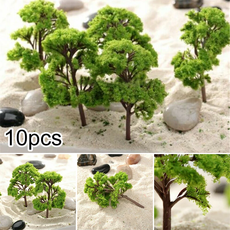 10pcs 412cm HO OO Scale Model Trees Train Railroad Layout Diorama