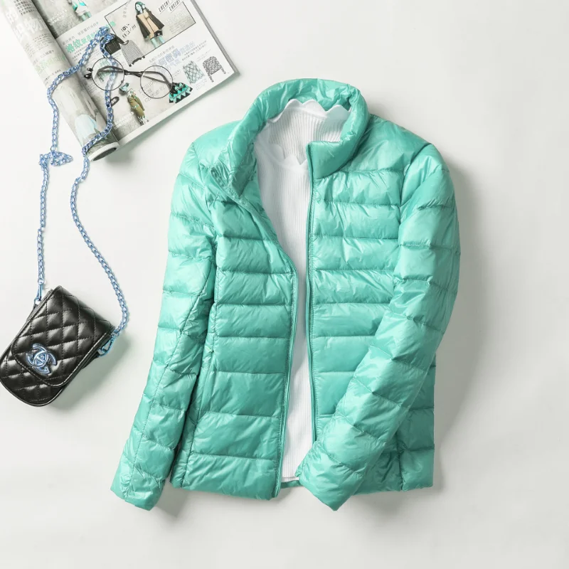 Women's Ultralight Purple Packable Down Jacket - Waterproof, Windproof, and Warm Winter Coat