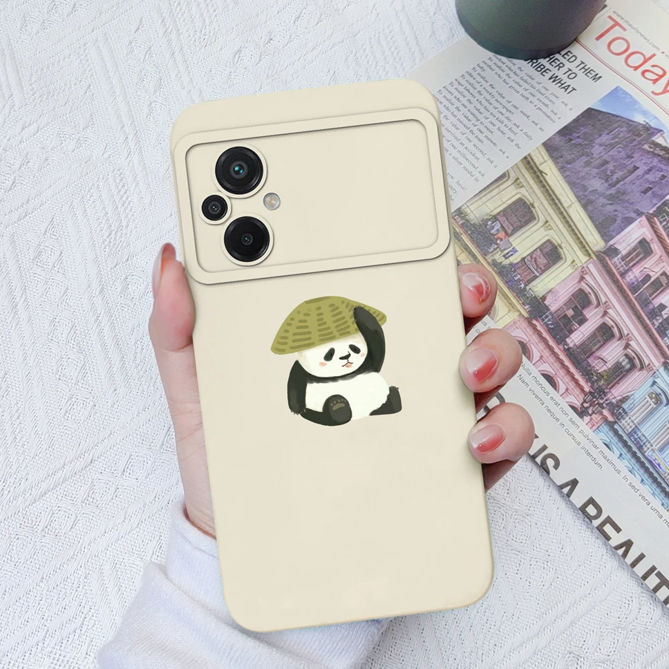 Beautiful Flower Cat Smooth Liquid Silicone Protective Back Cover
