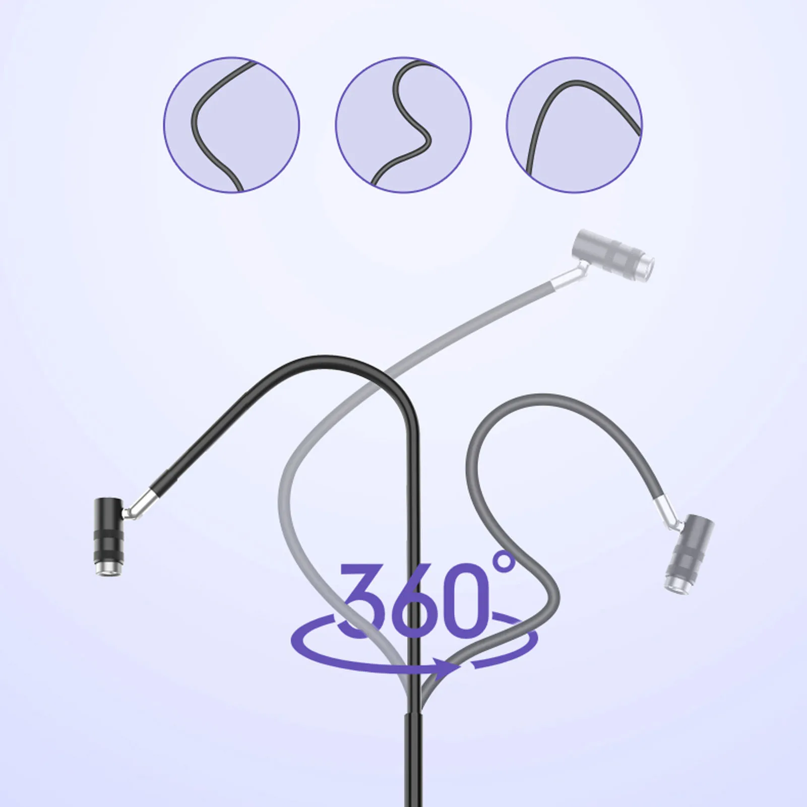 LED Lash Curing Lamp Flexible Gooseneck Foot Pedal Switch Height Adjustment Eyelash Extension Glue Curing Light for Nail Salon 2