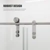 60" W × 76" H Glass Shower Door,Frameless Shower Door with Handle and Seal Strip for Waterproof,Sliding in Stylish and Modern 2