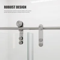 60" W × 76" H Glass Shower Door,Frameless Shower Door with Handle and Seal Strip for Waterproof,Sliding in Stylish and Modern 2