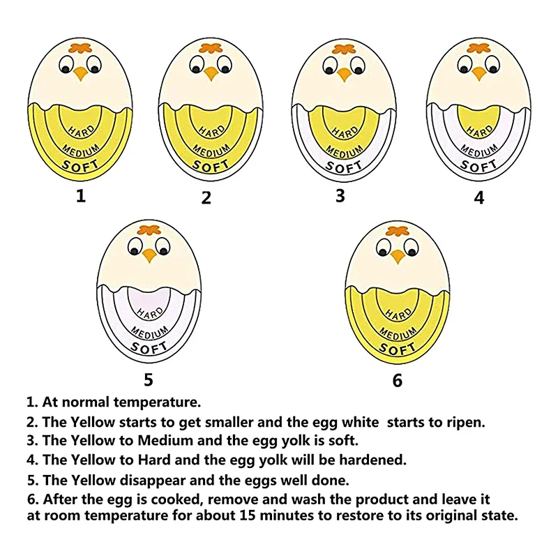 Egg Timer Kitchen Hard Boiled Egg Timer Egg Perfect Color Changing Timer Soft Hard Boiler