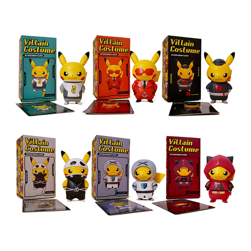 Genuine Pokemon Anime Figure Dolls Prank Costumed Pikachu Series - Abcdefg Villain Rocket Team Giocattoli Per Bambini Regali Di Compleanno