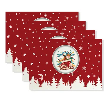 Santa Snowflake Christmas Placemat Set 3