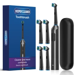 Rechargeable Waterproof Electric Toothbrush for Adults with 5 Cleaning Modes (MULTI)