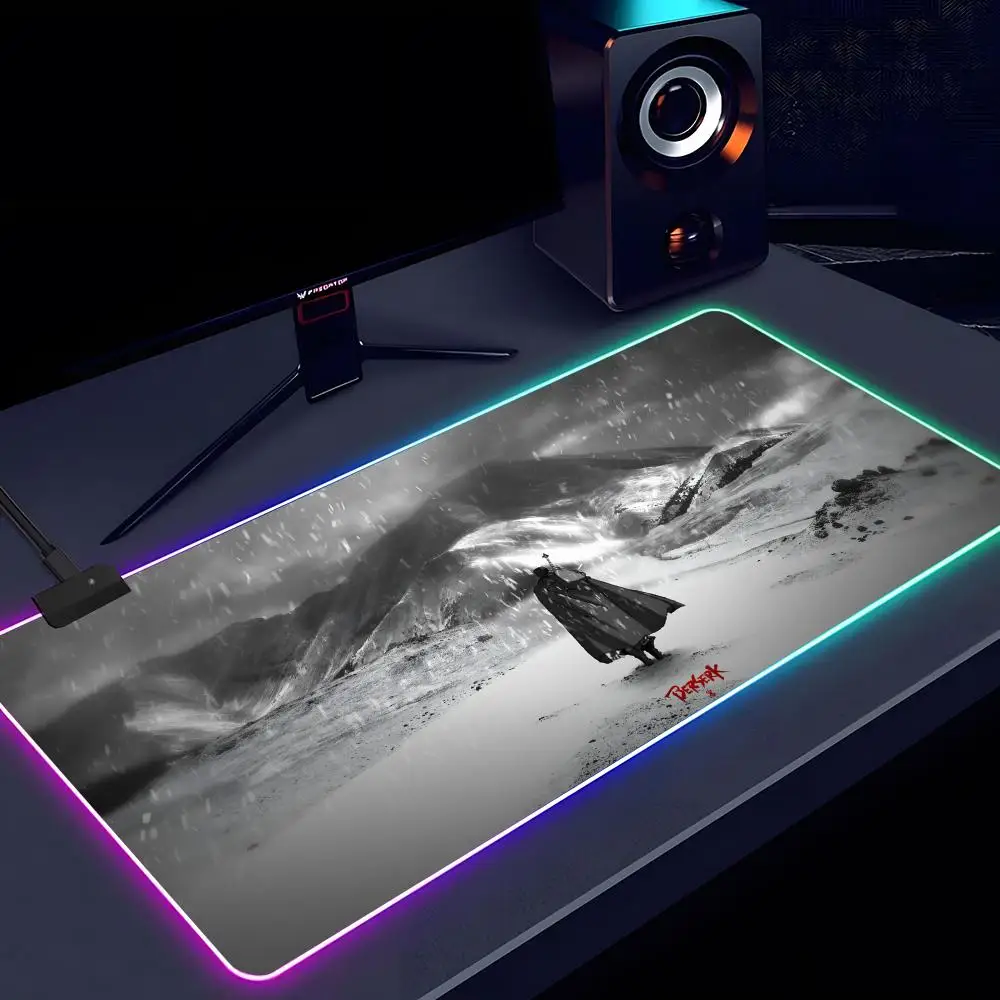 Enhanced RGB Gaming Mouse and Keyboard Mat - XXL Non-Slip Rubber Office and Desk Pad (40x90cm)