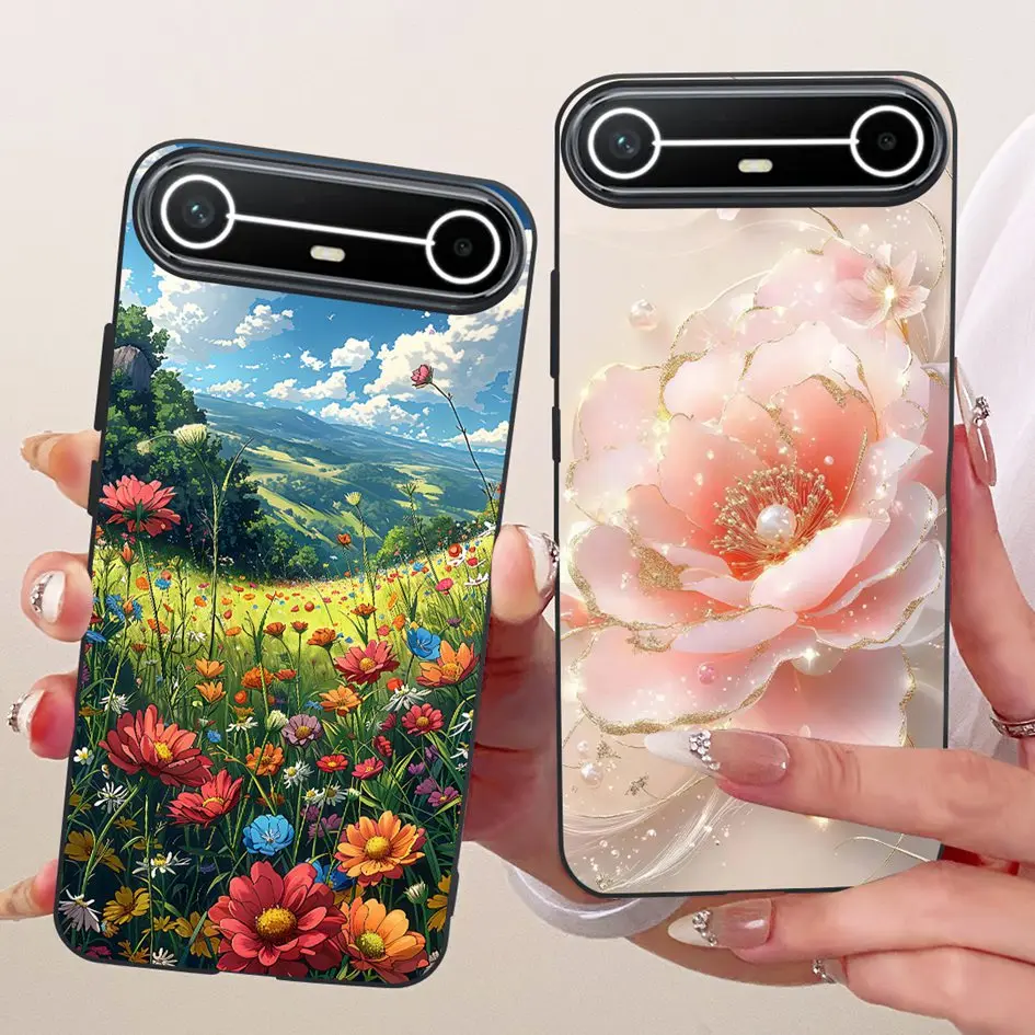 New Fashion Flower Bowknot Soft Silicone Protective Bumper Case - Slim Design