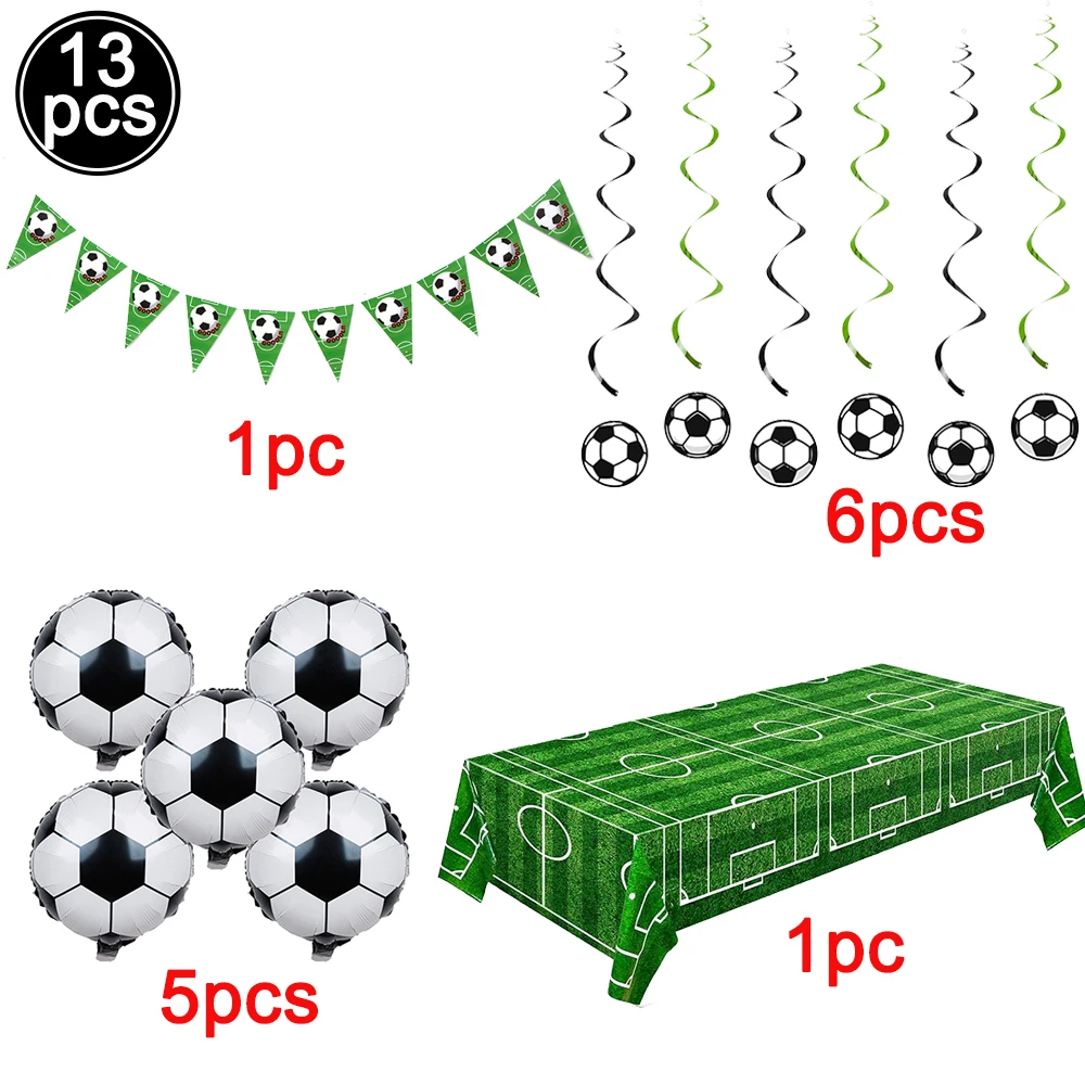 Soccer-Themed Rectangular Tablecloth – Perfect for Birthday Celebrations and Game Day Gatherings