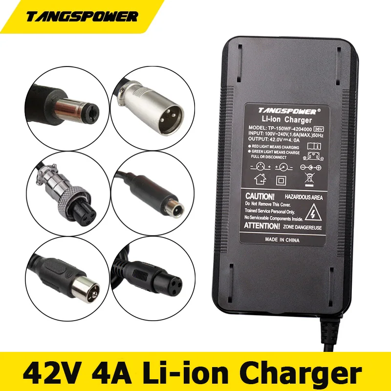 42V 4A Smart Fast Charging Lithium Battery Charger For 36V 10Series Li-ion Charger With Fan Strong Heat Dissipation Battery Charger Fast Charger Battery Charger Adapter Charger Adapter