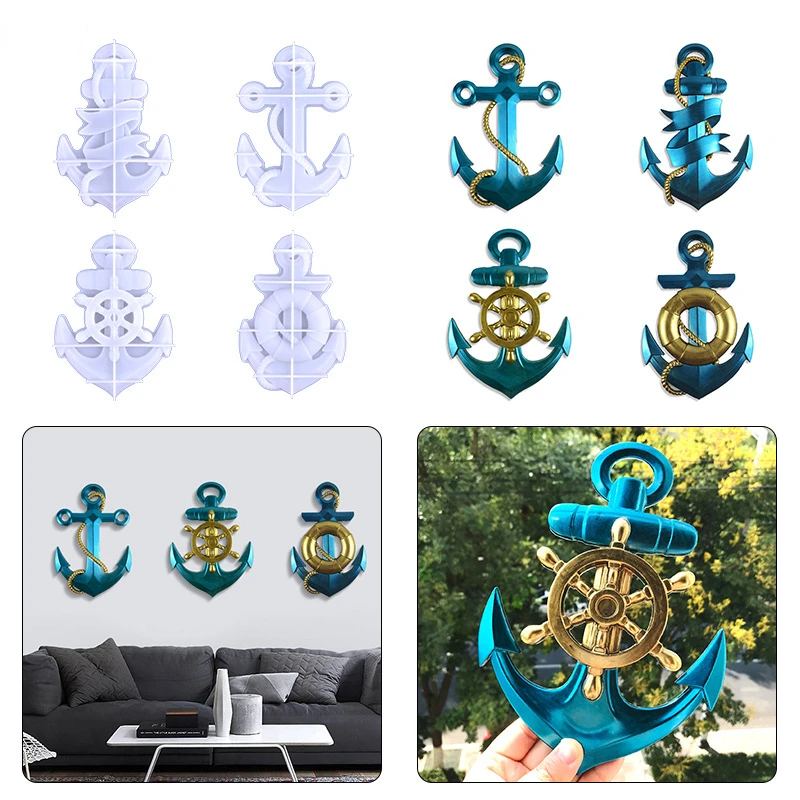 

Anchor Pendant Decoration Epoxy Resin Mold DIY Naval Anchor Ship Living Room Decoration Silicone Mold