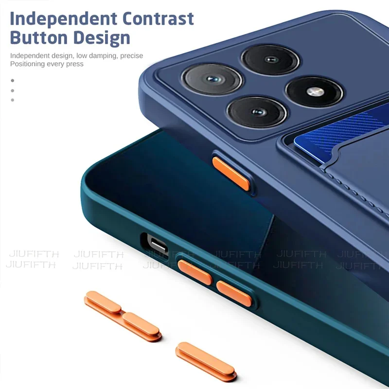 Silicone Card Slot Phone Case with Soft Wallet Holder