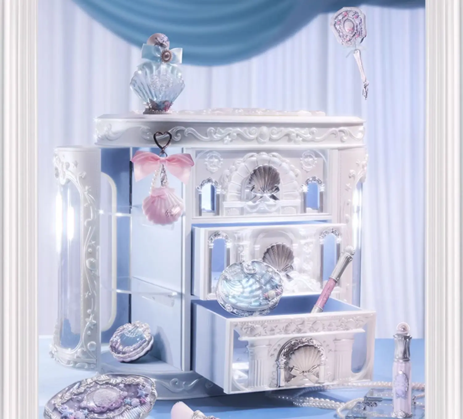 韓国・中国コスメボックス Flower Knows Cometics Storage Box Case Lipstick Storage Pillow Bag