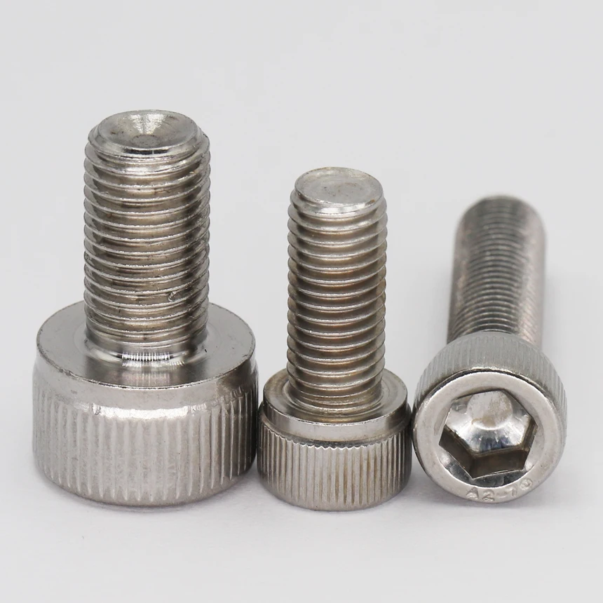 304 Stainless Steel Cup Inner Hexagon Hex Socket Allen Head Cap Bolt Screw M7 M9 1mm 1.25mm 1.5mm Fine Thread Pitch DIN912