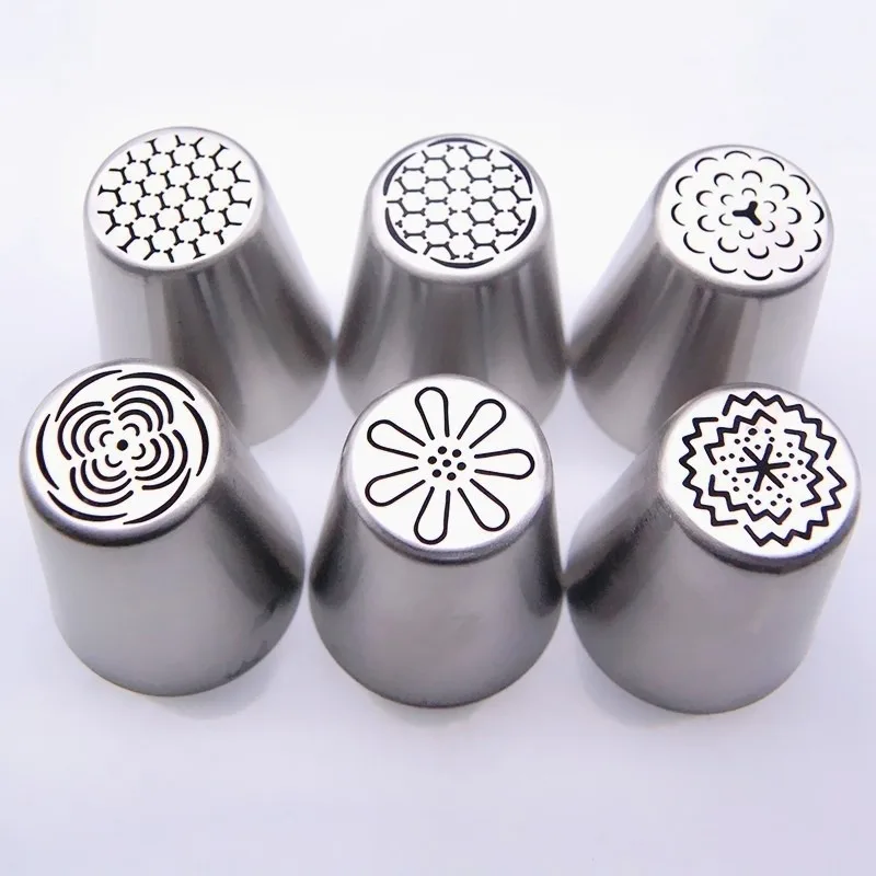 Cake Decorating Tip Set Cake Icing Nozzles Baking Nozzle Set Cake Decorating Nozzle Set 6/8Pcs Russian Tulip Flower Cake Icing Piping Nozzles
