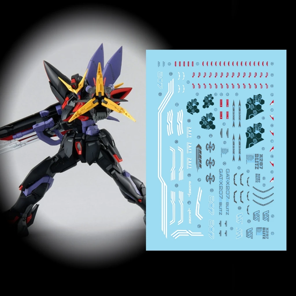 Model Tools Flaming Snow Water Decals MG-89 for MG 1/100 Blitz Plastic Model Kit Hobby Building Tools DIY Fluorescent Stickers