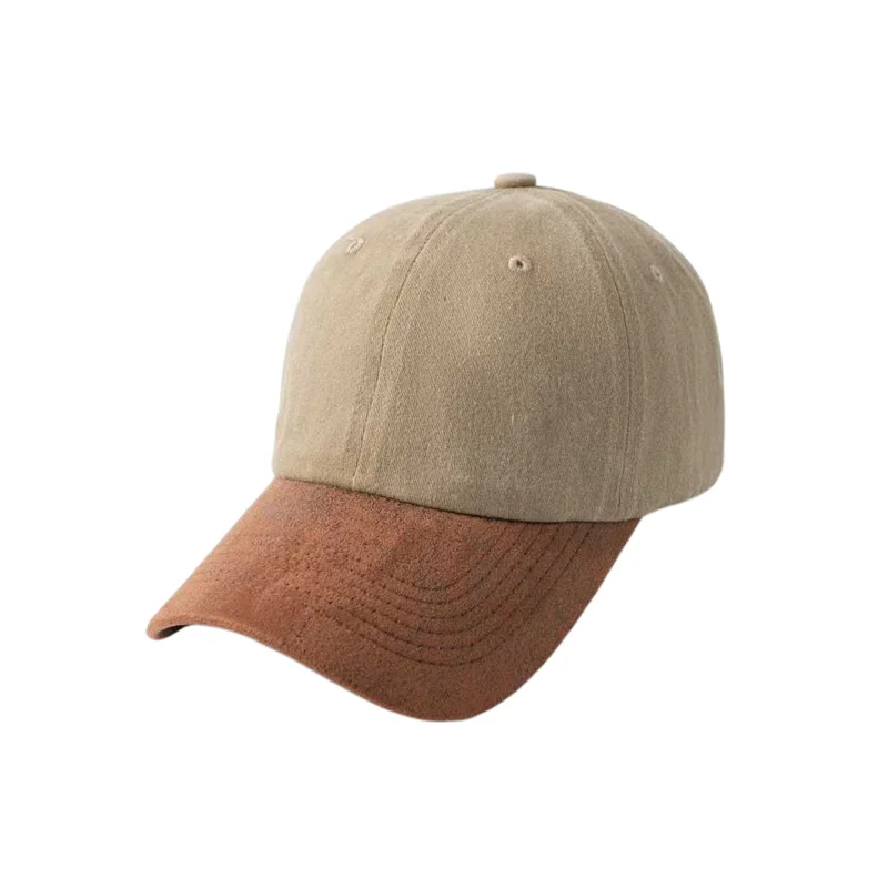 Herren Damen Gewaschene Baumwoll-Baseballkappe Einfarbig Patchwork Hip-Hop Schirmmütze Unisex Frühling Sommer Dad Hat Streetwear Sportmütze – Detail 11