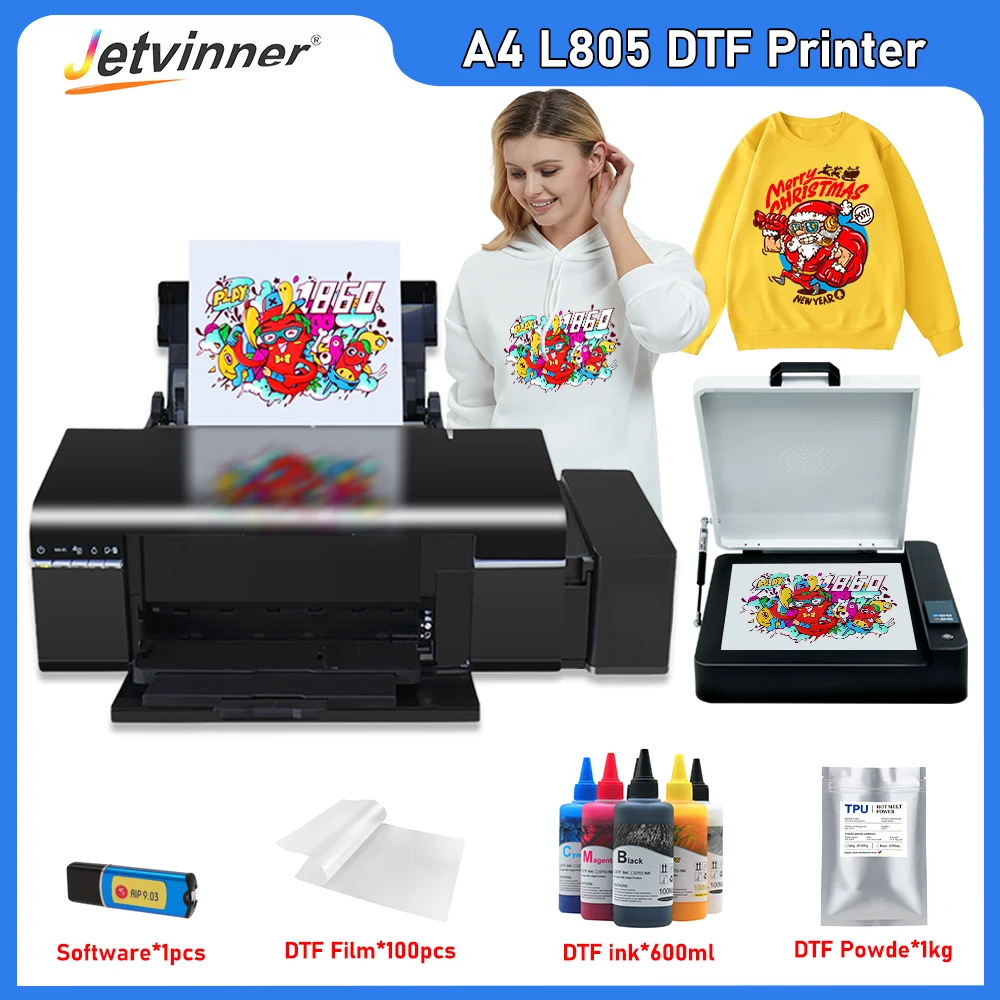 

A4 DTF Printer For Epson L805 DTF Printer Direct to Film Transfer Printer For all Fabric T shirt Printing Machine DTF impresora