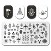 For Nail Stamp MouTeen055 Crack Snake Broken Bottle Eye Nail Stamping Plates Manicure Set For Nail Art Stamper 5